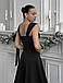 Стильне класичне стримане нарядне вечірнє плаття, чорне, фото 5