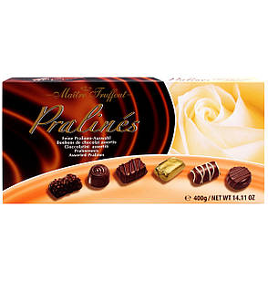 Шоколадні цукерки у коробці Maitre Truffout Assorted Pralines з праліне, 400 гр.