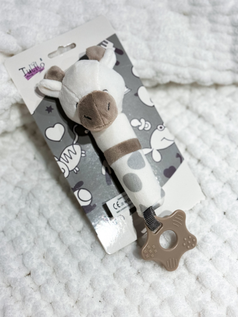 Іграшка з пищалкою та прорізувачем Жираф 9392 Tulilo, фото 1