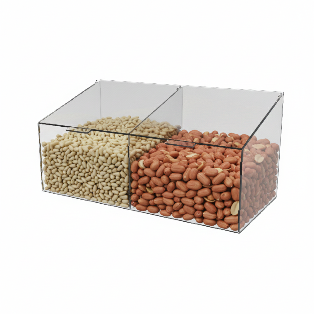 Диспенсер EKOSTAR для мармеладів, снеків, горіхів 2 комірки, фото 1