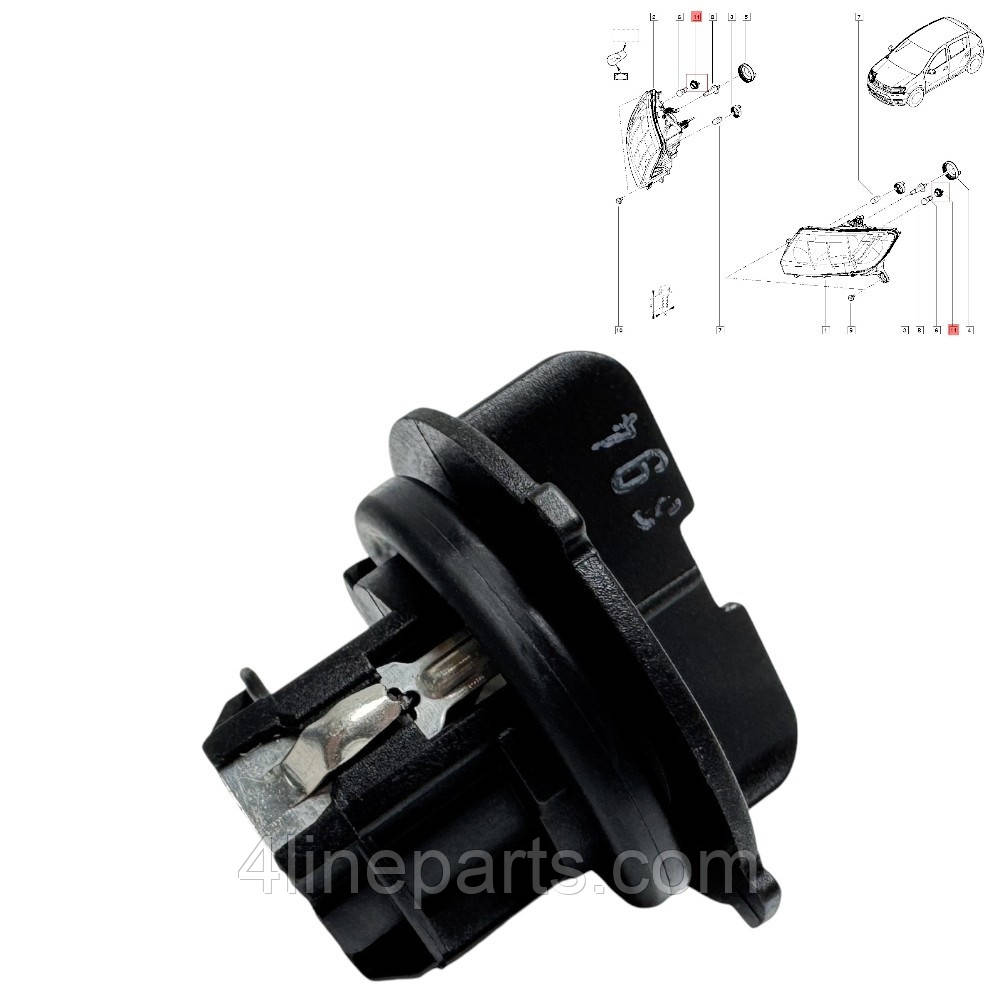 Цоколь корпус лампочки поворотів 405 Peogeot 7701069725 621546, фото 1