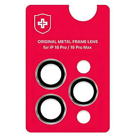 Захисне скло камери +NEU Chatel Metal Frame для Apple iPhone 16 Pro Max (Silver)