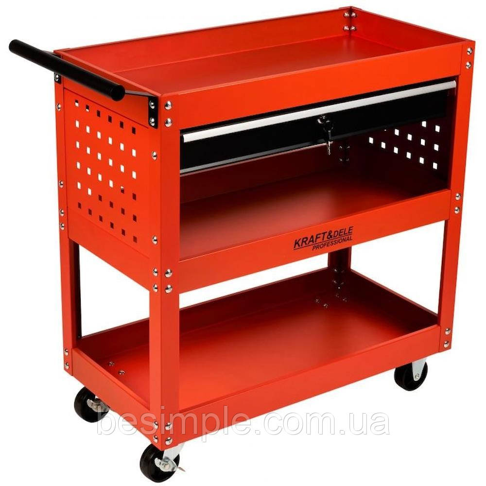 Інструментальний візок KD366, 1 ящик, 66х35х72.5 см / Пересувний візок / Візок інструментальний, фото 1