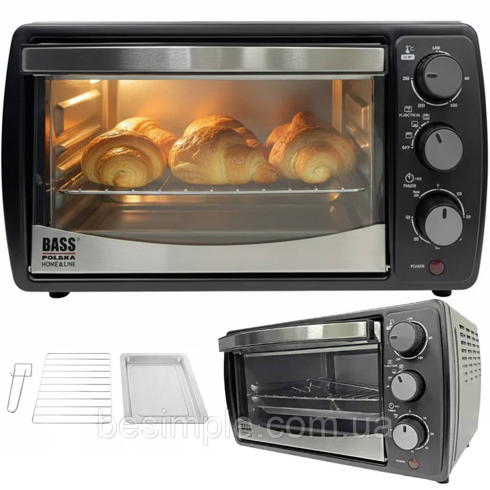Міні-піч BH 10373, 15 л, 1600 Вт / Настільна духовка з грилем та сушінням / Електрична піч, фото 1