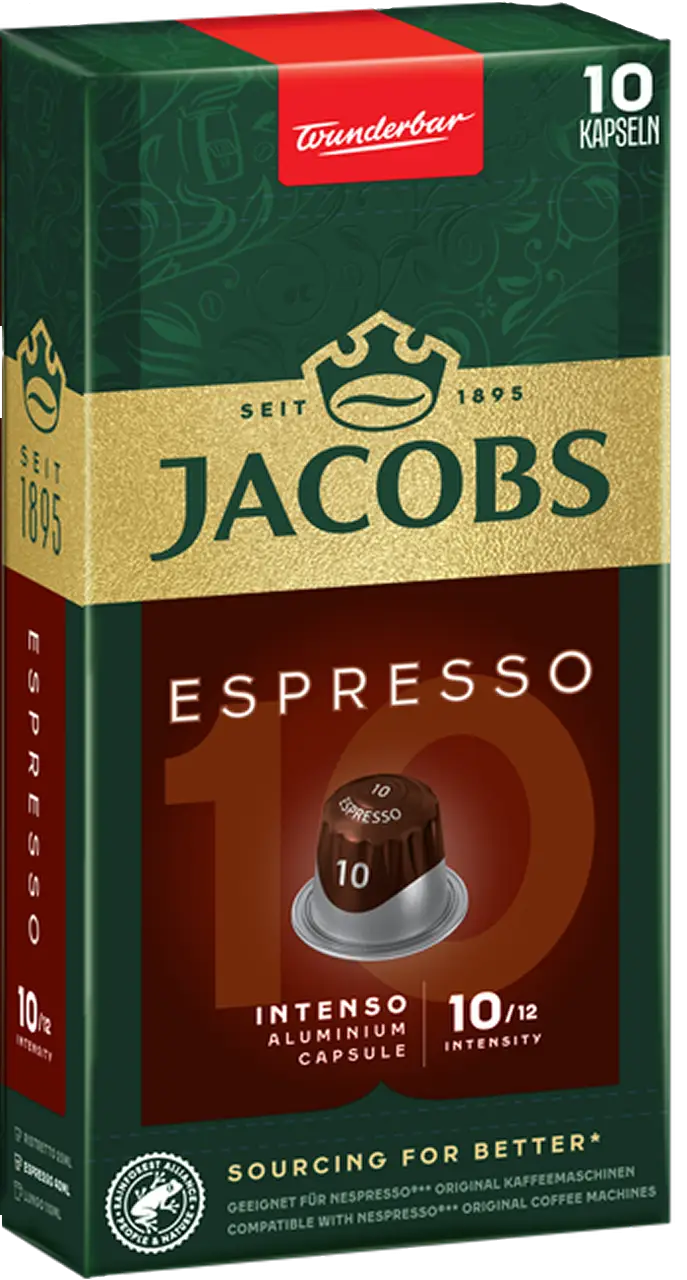 Кава в капсулах Nespresso Jacobs ESPRESSO 10 Intenso, 10 капсул Nespresso