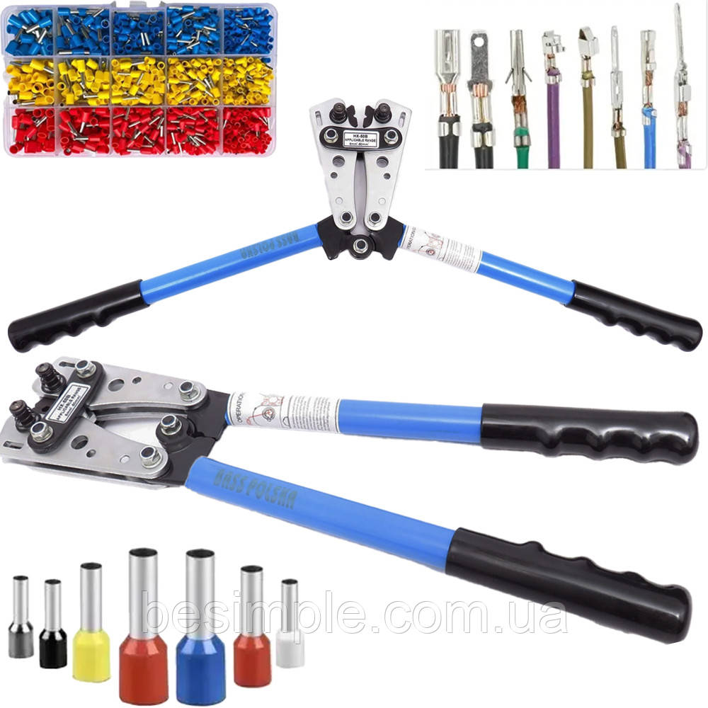 Кримпер для кабелю 6-50 мм BP 3714 / Обтискний інструмент для кабелів / Кліщі для обтиску кабелів, фото 1