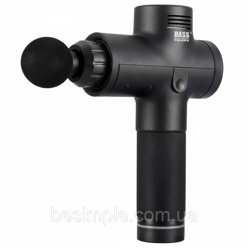 Перкусійний масажер Bass Polska BH 12830 з LCD дисплеєм, 2400 мАг / Пістолет-масажер для вібромасажу / Перкусійний масаж, фото 1