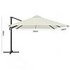 Парасоля садова з чохлом 2,5 х 2,5 м, Garden Line GAO5385, Бежевий / Садова парасоля з нахилом / Вулична парасоля, фото 7