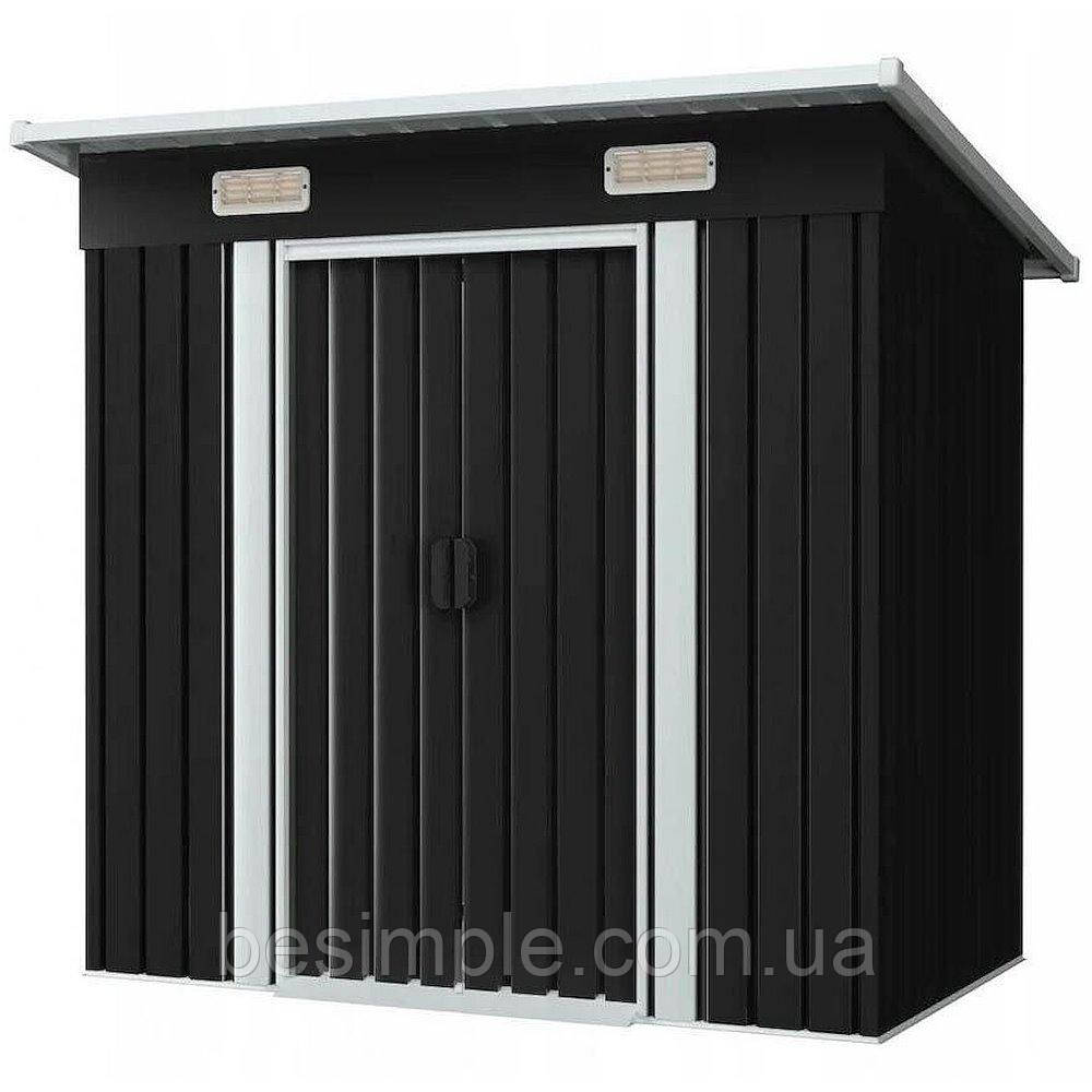 Сарай для інструментів металевий, 1.2х1.9х1.8м, BH 28560 / Садовий будиночок / Хозблок-сарай, фото 1