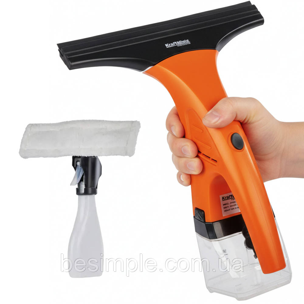 Віконний пилосос склоочисник 250 мл, (1,3 - 1,5 kPa), Kraft&Dele KD425 / Акумуляторний склоочисник / Віконний скребок, фото 1