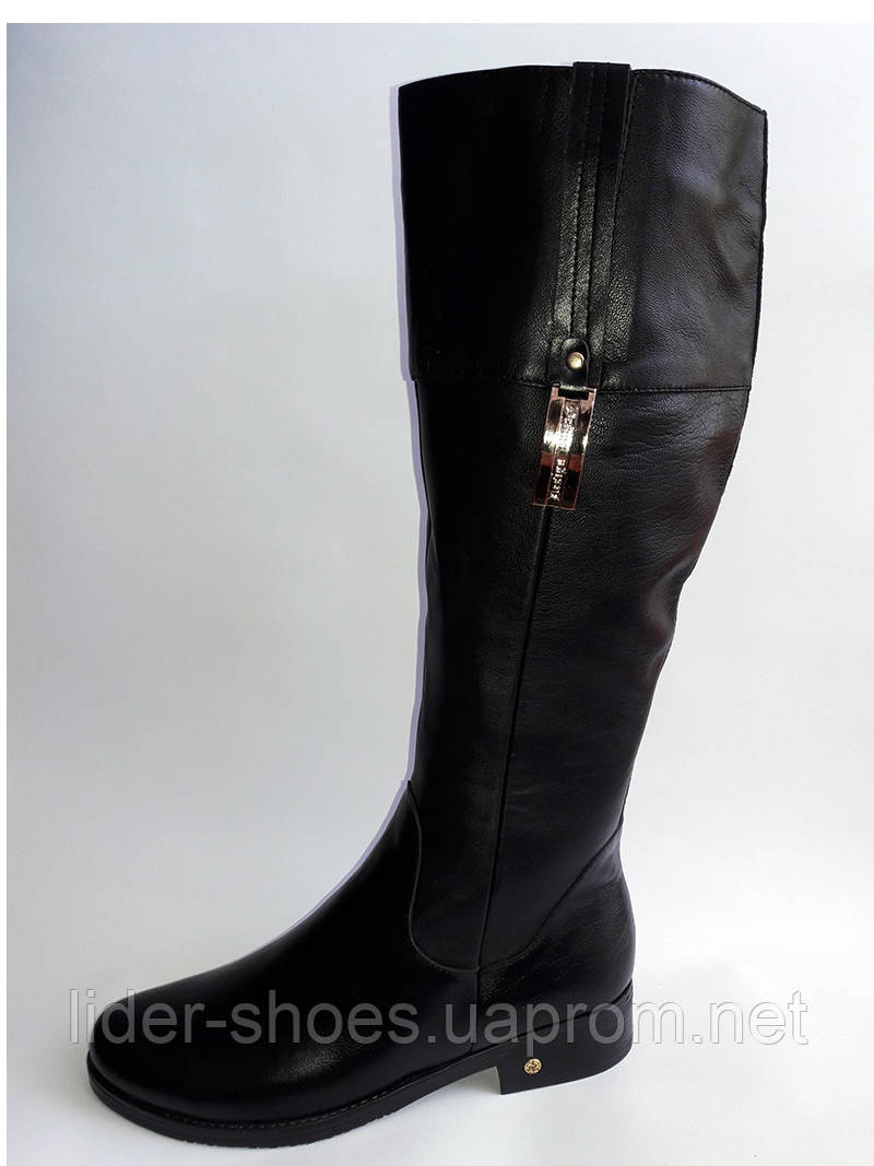 Женские осенние сапоги на низком каблуке - фото 1 - id-p30375192