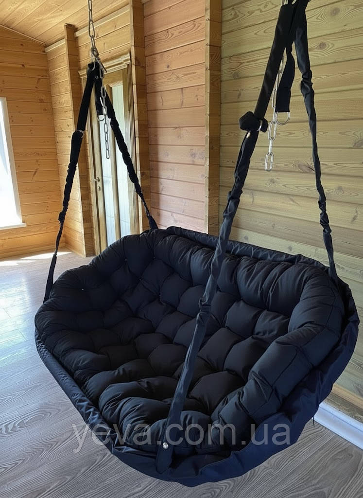 Садова гойдалка 90х180 см, Підвісне крісло гамак для квартири та дачі, навантаження 200 кг, Гойдалка для відпочинку, фото 1