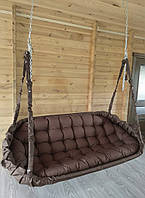 Підвісні крісла та садові гойдалки, Гойдалки підвісні для дачі навантаження 200 кг, Гамаки-гойдалка 90х180 см