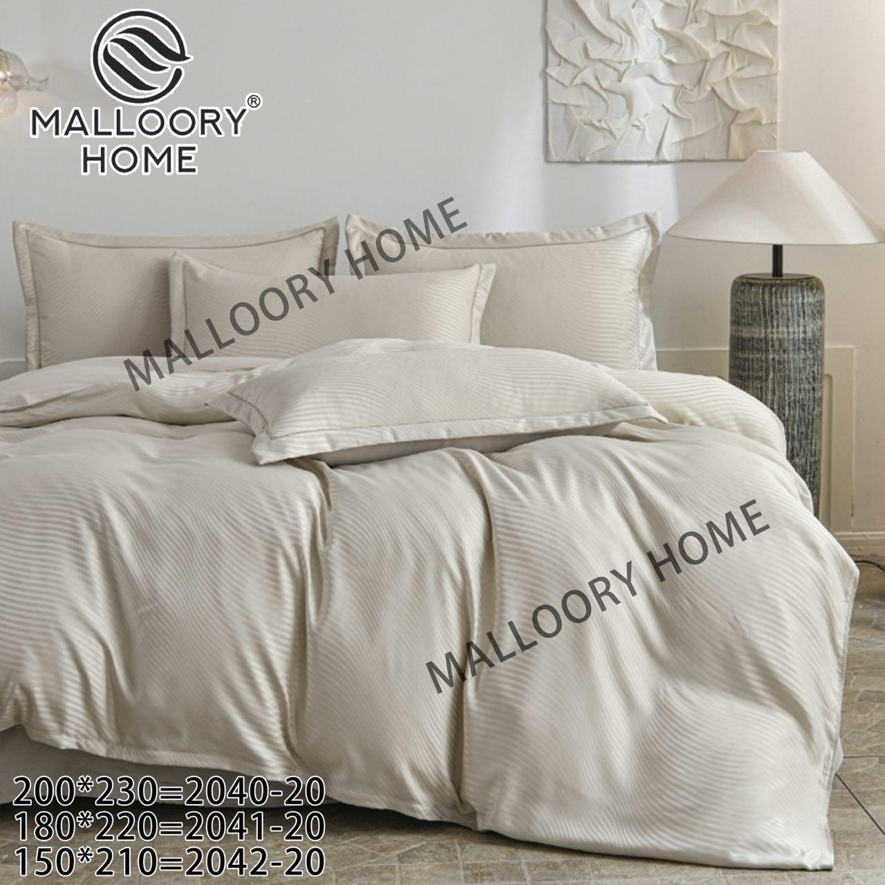 Комплект спальної постільної білизни сатин жаккард Malloory Home двоспальний