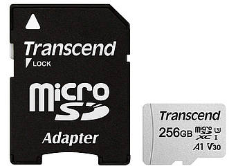 Карта пам'яті Transcend microSDXC 256GB UHS-I U3 (TS256GUSD300S-A) + SD адаптер (6473077)