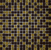 Мозайка мікс шоколад-золото-рифлене золото