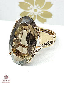 Золотий Перстень зі вставкою раухтопаз