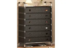 Полиця для взуття SKLM-32-LT6205 чорна 6 полиць