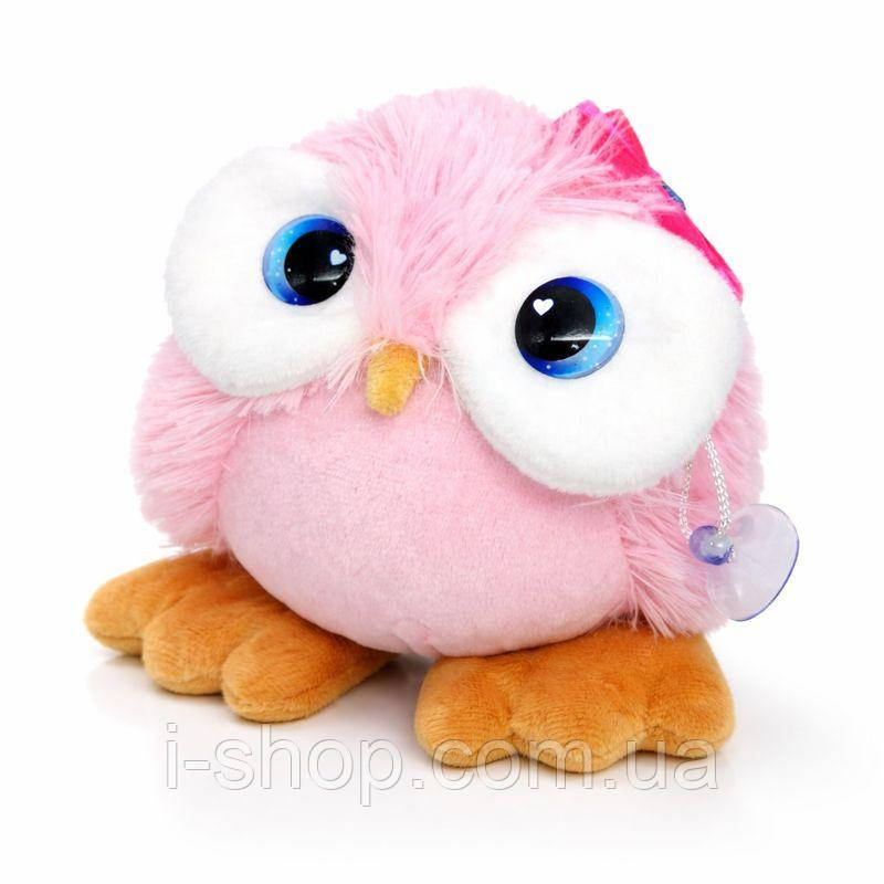 М'яка іграшка сова на присосці рожева м'яка іграшка Совушка Мія 12 см для дітей і подарунка, фото 1