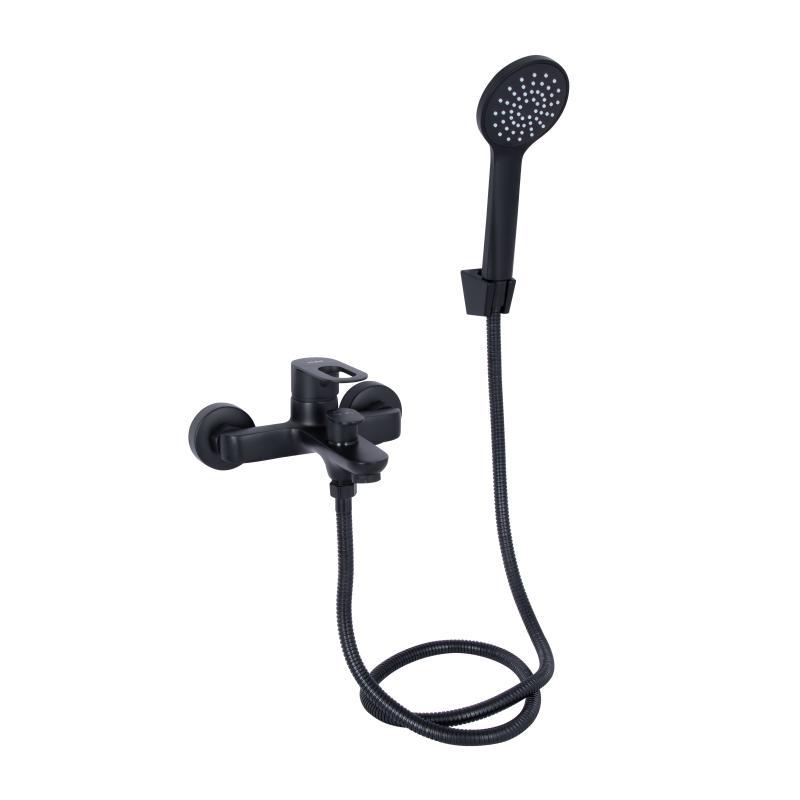 Змішувач для ванни Lidz Latwa 006 (з душовим гарнітуром) (k35) LDLAT006BLA45419 Black, фото 1