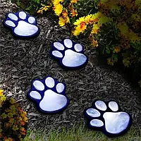 Світильник Solar Paw Print Lights на сонячній батареї 4 шт