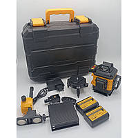 Лазерний рівень 4D з 2 акумуляторами 16 ліній ±1мм/7м до 50м