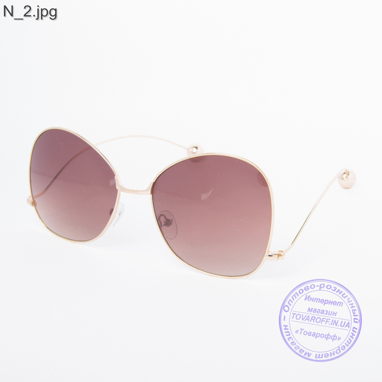 Жіночі сонцезахисні окуляри золотисті - 353