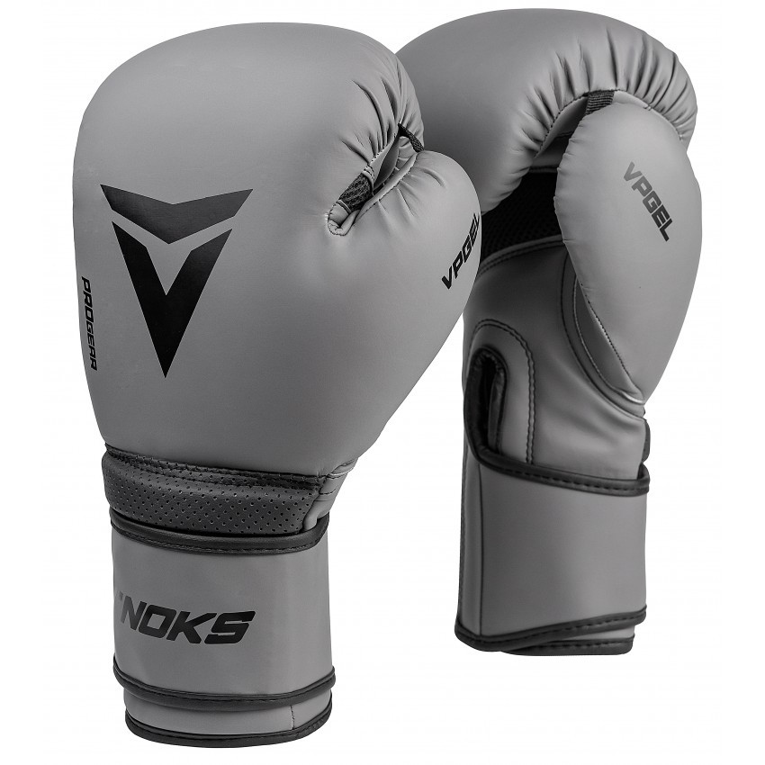 Рукавички боксерські V`Noks Ultima 16 унцій, сірі, фото 1