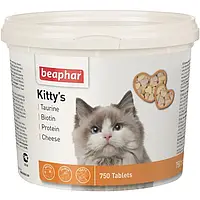 Вітамінне ласощі для кішок Beaphar Kitty's Mix підтримка шкіри та шерсті 750 таблеток