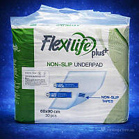 Пелюшка підкладна Flexi Life Plus, 60×90 см, з протиковзкими стрічками, 30 шт