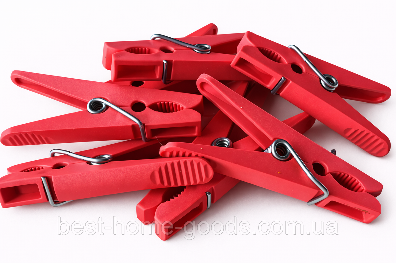 Набір пластикових прищіпок для одягу, 20 шт — міцні, зручні, без слідів, ідеальні для сушіння білизни, фото 1