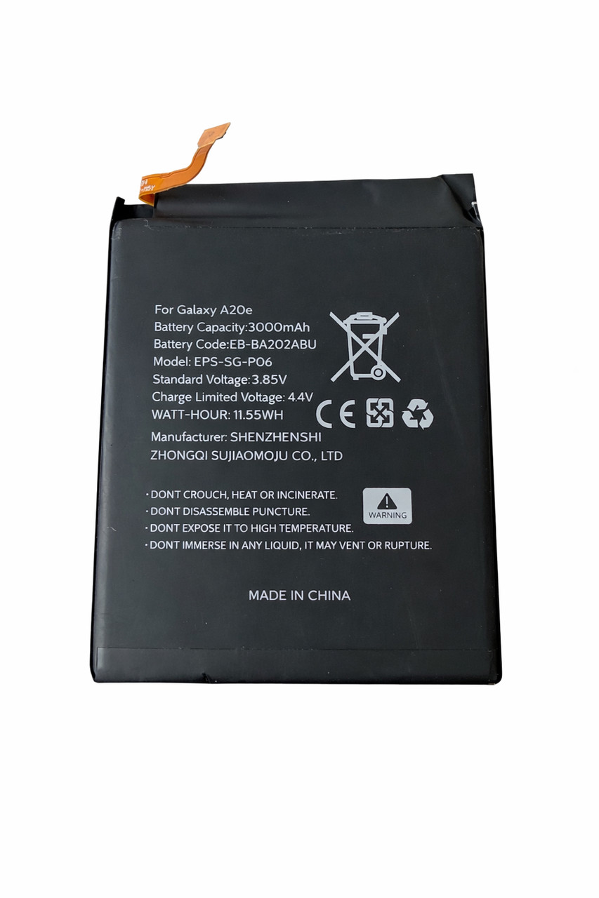 Акумулятор для Samsung Galaxy A20e EB-BA202ABU 3000 mAh, фото 1