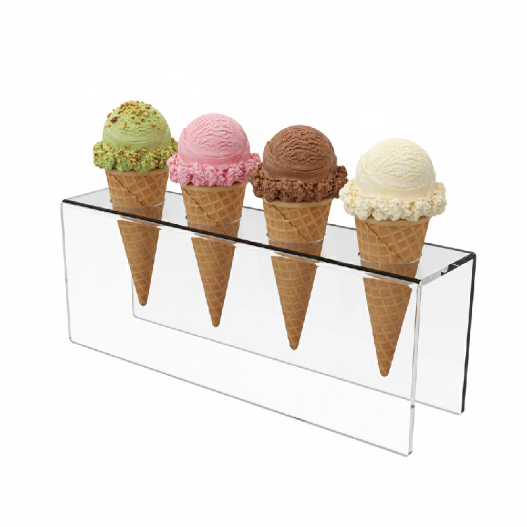 Підставка EKOSTAR для вафельного ріжка на 4 шт. Акрил 3 мм, фото 1