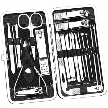 Набір для манікюру та педикюру 19 предметів у футлярі / Манікюрний набір / Манікюрно-педикюрний набір / Набір для нігтів