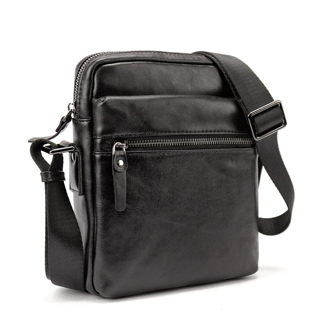 Месенджер чоловічий шкіряний Tiding Bag 8717A-1 чорний