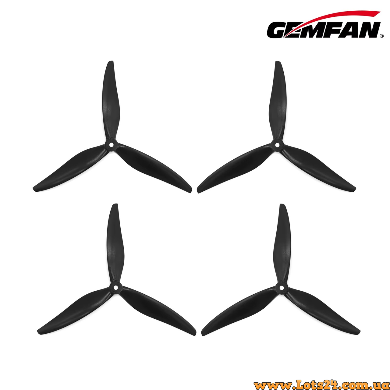 4шт Пропелери Gemfan 8040 8x4x3 3-лопатеві 8 дюймів для FPV дронів Cinelifter Macro Quad LR8 X-Class нейлон скловолокно, фото 1