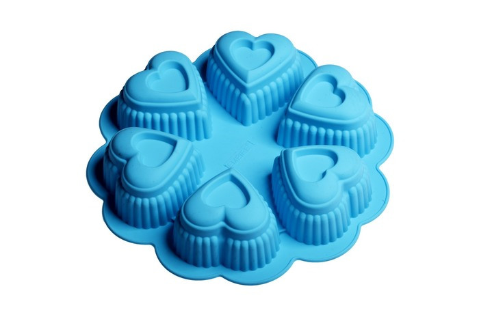 Силіконова форма для випікання Сердца Ø 25 Н 5 см, фото 1