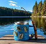 Чашка для рибалки з вудкою та рибами, 200 мл, фото 4