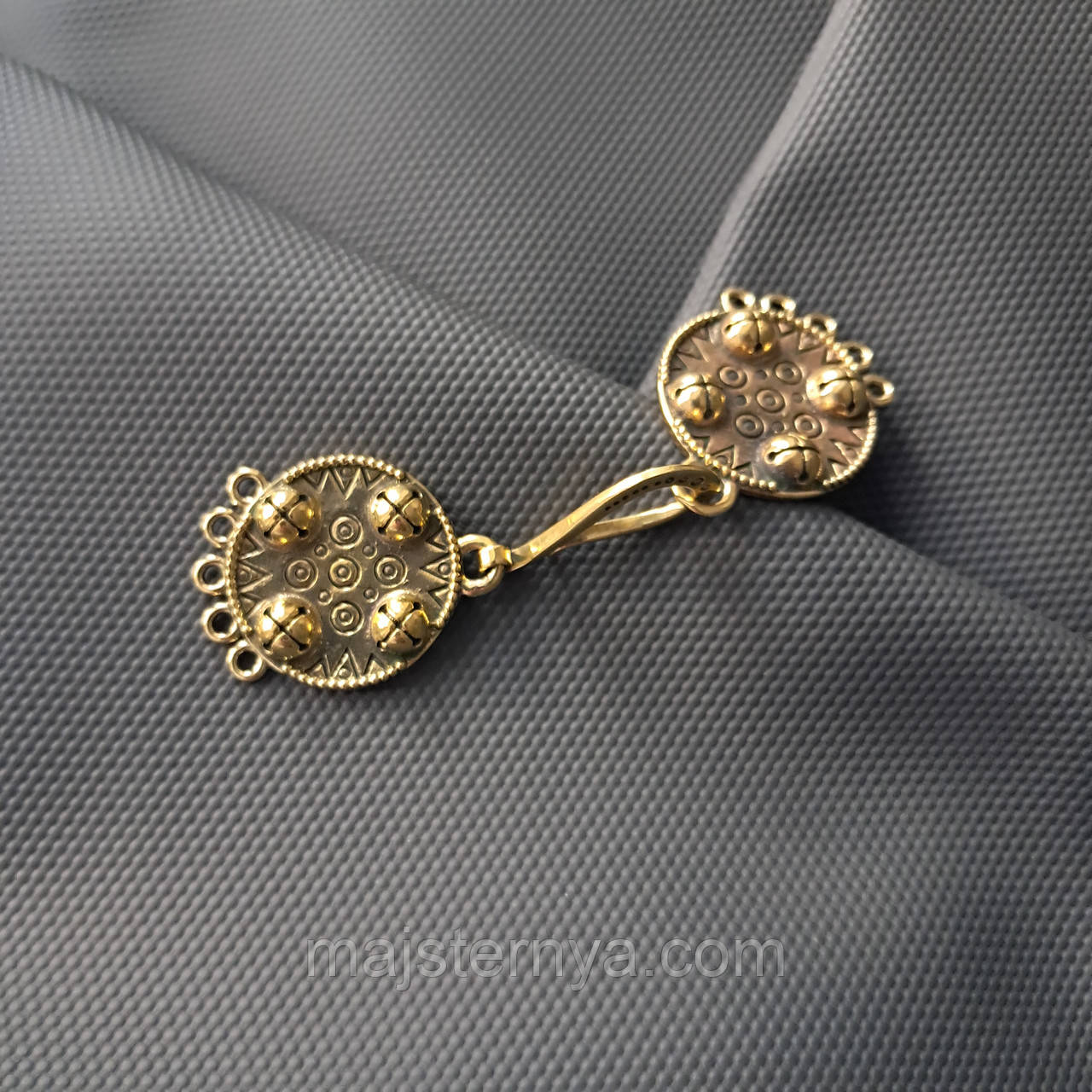 Лита чепрага з латуні. Застібка для намиста MM020