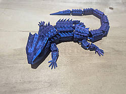 Ящірка іграшка різнобарвна рухома 3D 38 см