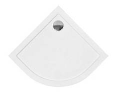 Душовий напівкруглий акриловий піддон ARON 80х80х5,5 BESCO PMD PIRAMIDA slimline
