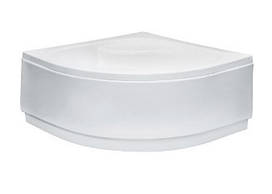 Душовий напівкруглий акриловий піддон DIPER-1 80х80х25/35 BESCO PMD PIRAMIDA із сидінням