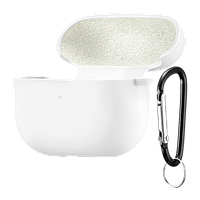 Чохол з Soft-Touch і мікрофіброю для AirPods 4 + карабін - White 1