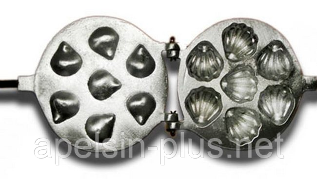 Форма для выпечки печенья с начинкой Ракушки на 7 ячеек - фото 1 - id-p493465890
