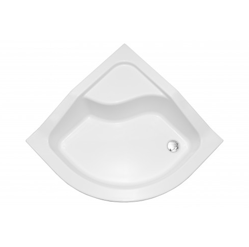 Душовий напівкруглий акриловий піддон OLIVER-1 80х80х25 BESCO PMD з високим сидінням, фото 1