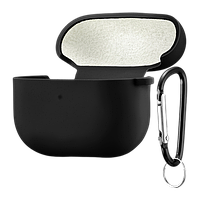 Чохол з Soft-Touch і мікрофіброю для AirPods 4 + карабін - Black 23