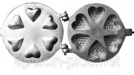 Форма для выпечки печенья под начинку Сердечки на 6 ячеек - фото 2 - id-p493467806