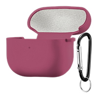Чохол з Soft-Touch і мікрофіброю для AirPods 4 + карабін - Plum 14