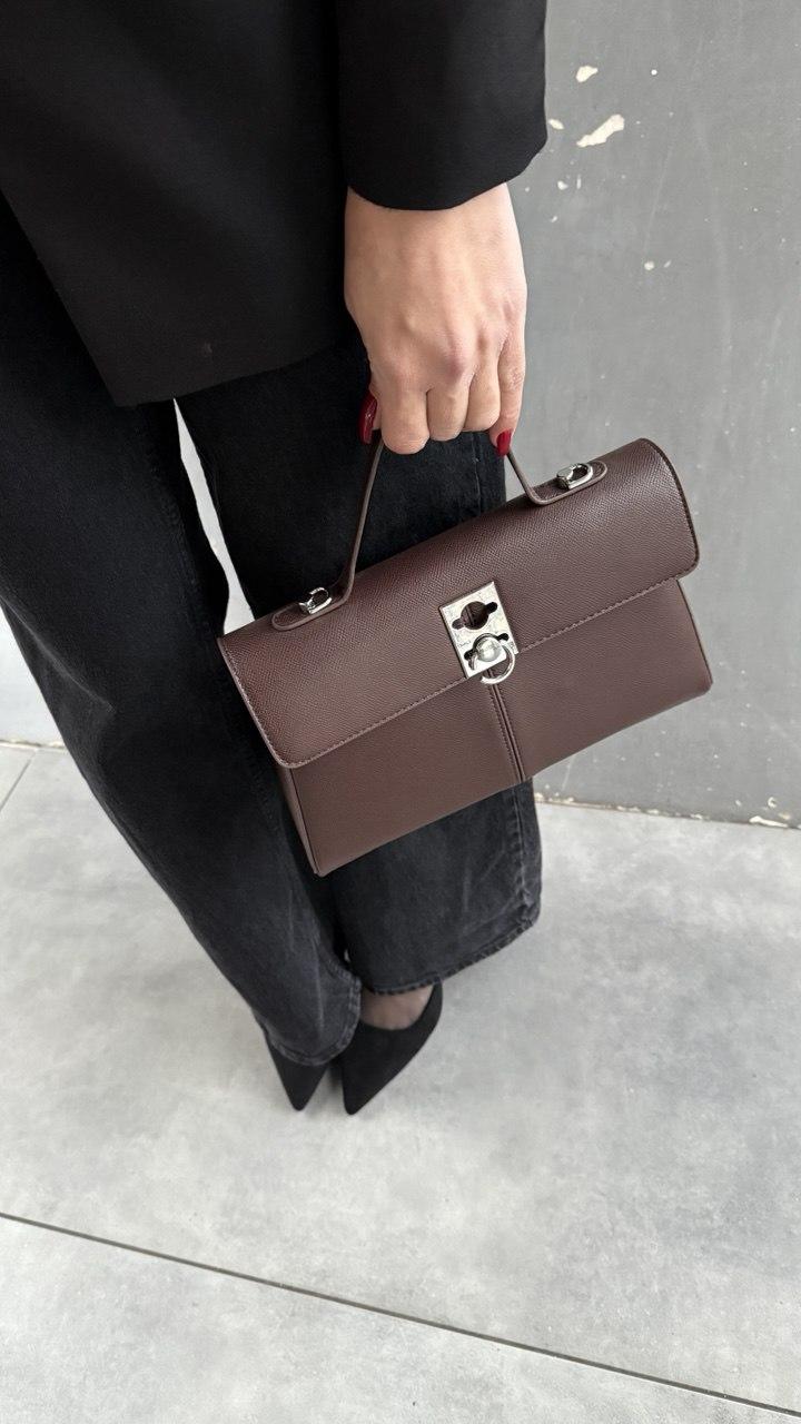 Сумка жіноча, коричнева, фото 1