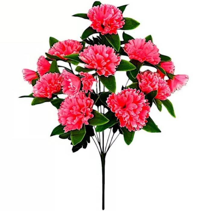Штучні квіти букет гвоздики, 52 см (20 шт. в уп), фото 1
